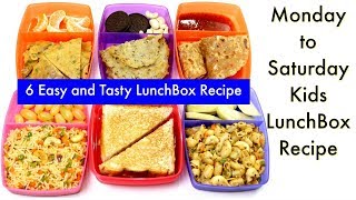 ६ दिन बनाए ६ तरीके के टिफ़िन बच्चो के लिए  6 Lunch Box Recipes for Kids  KabitasKitchen [upl. by Orferd]