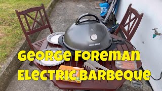 George Foreman Electric Barbecue Sausages And Sweet Chilli Beef Kebabs [upl. by Ardisj255]