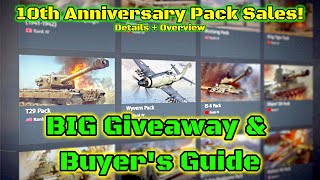 War Thunder 10th Anniversary Sale  3x Premium Pack GIVEAWAY  Buyers Guide War Thunder [upl. by Lotta]