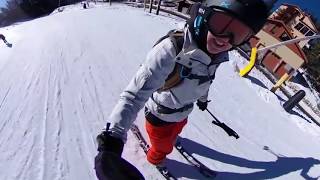 Ricoh Theta V Test Footage  Skiing in 360˚ Unedited [upl. by Eseenaj]