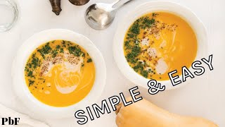 Easy Butternut Squash Soup With Coconut Milk  Its Vegan [upl. by Bergman272]