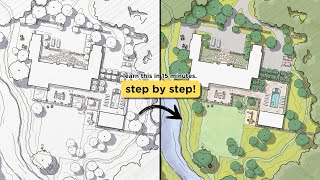 How To Hand Render A Residential Landscape Plan With Morpholio Trace [upl. by Avaria]