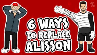 6 ways Liverpool can REPLACE Alisson ► OneFootball x 442oons [upl. by Ruperta]