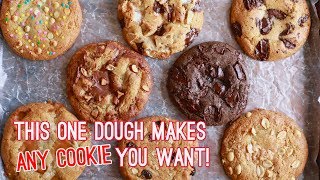 Crazy Cookie Dough One Cookie Recipe with Endless Variations [upl. by Madelin]