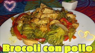 🥦POLLO con BROCOLI  RECETA vegetales IDEAL PARA DIETAS baja en calorías😋 [upl. by Eyatnod]