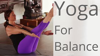 45 Minute Hatha Yoga Total Body Workout for Balance [upl. by Aihselef]