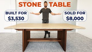 3530 in Materials to make a 8000 Table  Custom Travertine and Walnut Table Commission [upl. by Krusche868]