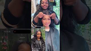 brittneyenora installing a MayvennHair HD Lace Brazilian Loose Wave 5x5 Closure Wig [upl. by Breger]