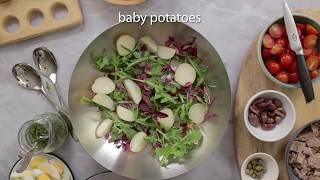 How to make a Nicoise salad  Complete meal tuna salad [upl. by Prudy691]