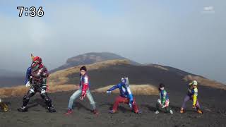 Kyuranger 7member henshin roll call and battle [upl. by Robbin]