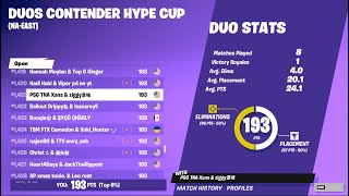 Fortnite duo contender hype cup clips\arena [upl. by Arotak]