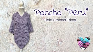 😍JE SUIS AMOUREUSE DE CE MODÈLE Poncho quotPeruquot crochet crochetlovers tutocrochet вязаниекрючком [upl. by Eenot]