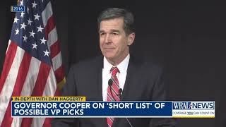 In Depth with Dan Gov Roy Cooper on short list of possible VP picks [upl. by Gussi947]