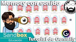 👉 Cómo hacer un quotMemoryquot en Genially con sonido [upl. by Gnud]