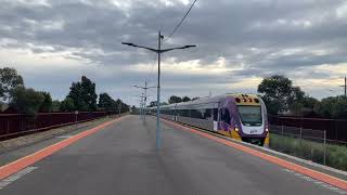 VLine Vlocity Trains Passing at Ardeer Station [upl. by Ailelc956]