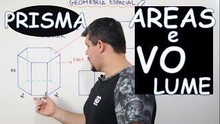 PRISMAS ÁREAS E VOLUMES AULA 716 [upl. by Nautna665]