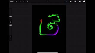 How to make gradient text in procreate EZ [upl. by Eesdnyl624]