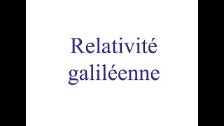 Physique pour les amis de secondaire 5  relativité galiléenne [upl. by Fernand896]