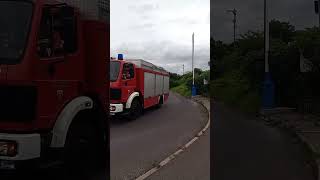 Feuerwehr bernburg zum Einsatz Fahrzeuge RW und DLAK 2312 [upl. by Felicdad]