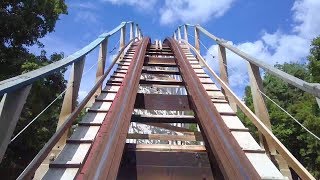 Riding Screamin Eagle Roller Coaster at Six Flags St Louis Front Seat POV [upl. by Eckblad]