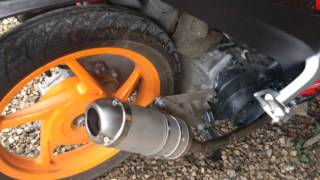 Bruit echappement home made inox honda nsc50r  Part 2 [upl. by Klos837]