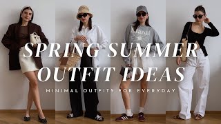 10 SPRING SUMMER OUTFIT IDEAS  minimal outfits for everyday easy to style effortless looks [upl. by Delinda]