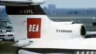 BEA Hawker Siddeley Trident 1C Promo Film  1968 [upl. by Nnairet117]