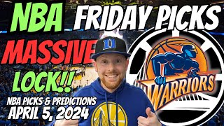 HUGE NBA LOCK NBA Picks Today 452024  Free NBA Picks Predictions amp Sports Betting Advice [upl. by Frost]