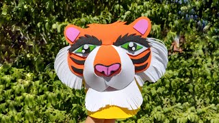 vicera tigre gorra de tigre 🐯 paso a paso para disfraz de tigre tigre de foamy [upl. by Kynthia602]