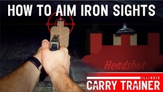 How to Aim Iron Sights on a Pistol  Episode 12 [upl. by Erehs]