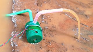 How to make mini water pump at home  Bottle cap water pump  DC motor water pump [upl. by Lenka]