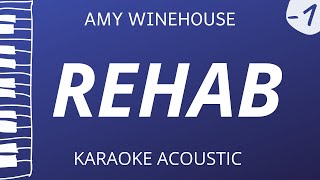 Rehab  Amy Winehouse Acoustic Karaoke Lower Key [upl. by Eimmas]