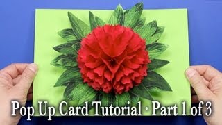 Flower Pop Up Card Tutorial Part 1 of 3 [upl. by Damour]