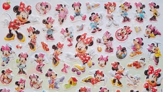 Paper diy Decorate sticker Book With sticker Minnie Mouse Mickey Mouse  ASMR Diy Paper asmr [upl. by Sucitivel436]