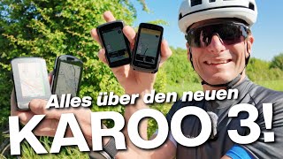 Hammerhead Karoo 3 Intelligent MegaDisplay vs Garmin Edge 1040Wahoo Elemnt Roam 2 deutsch [upl. by Patrizia]