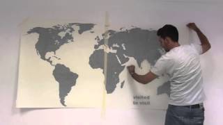 World Map With Pins Sticker  How to Apply [upl. by Honey]