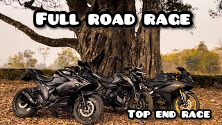 Rash Driving N160 vs R15v4 vs Modified Gixxer viral topend vlog [upl. by Maridel151]