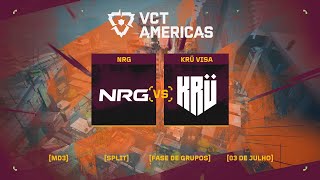 NRG x KRÜ VISA Mapa 1 Split  VCT Americas [upl. by Retsevel]