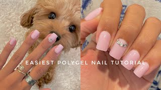 EASIEST POLYGEL NAIL TUTORIAL FOR BEGINNERS  SIMPLE amp LONG LASTING [upl. by Amron]