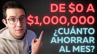 ¿Cuánto debes ahorrar al mes para juntar 1 MILLÓN DE PESOS [upl. by Elizabeth]