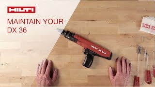 HOW TO maintain and clean the Hilti DX 36 powderactuated tool [upl. by Ijat893]