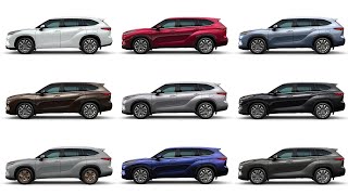 New Toyota Highlander colors  Detailed Comparison [upl. by Ninerb]