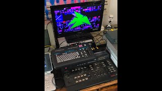 Analogue video VJ rig test Panasonic WJMX10 Video Tech VTG228 Plus Ultramatte keyer VCRs etc [upl. by Tillman]