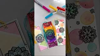 3 easy Diy Bookmark Ideas  Brush pen ideas🖊️  Mandala Bookmarks art diy shorts ytshorts viral [upl. by Andeee]