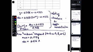 Spectrophotometric Analysis of Cu Calculations and Graphing a Standard Curve using Excel Online [upl. by Eibbor]