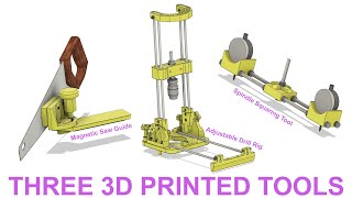 Three 3D Printed Tools  Sawing Squaring amp Drilling Jigs [upl. by Holds]