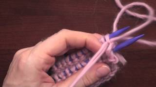 Kitchener Stitch Grafting of Garter Stitch Knitting [upl. by Bernetta]