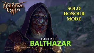 Baldurs Gate 3 Solo Balthazar Fight  Honour Mode [upl. by Nabi]