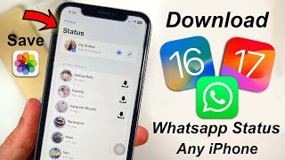 iPhone WhatsApp Status in any iPhone iOS 16 amp iOS 17 [upl. by Eibba]