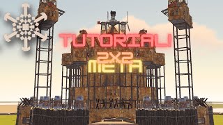 Rust Meta 2x2 Base Build Tutorial  Tacularrs 2x2  WipeGaps  Defendable  Towers [upl. by Aiet]